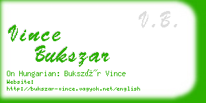 vince bukszar business card